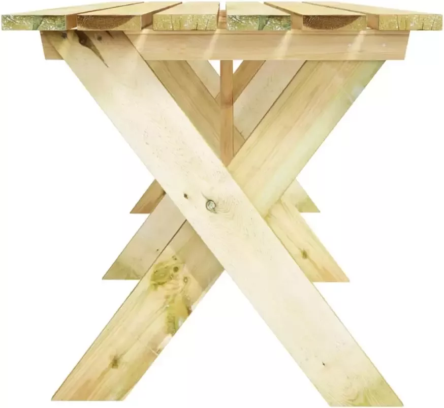 VIDAXL Tuintafel 220x73x70 cm geïmpregneerd grenenhout