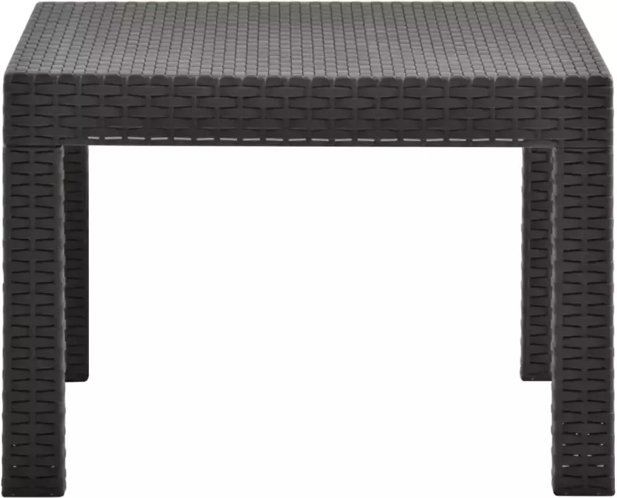 VIDAXL Tuintafel 58x58x41 cm PP rattan antracietkleurig - Foto 2