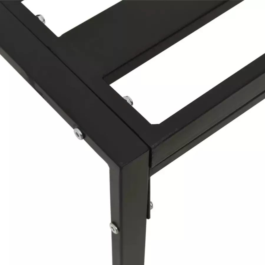 VIDAXL Tuintafel 60x60x35 cm staal zwart