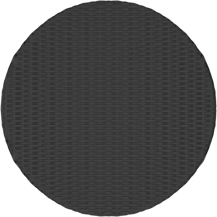 VIDAXL Tuintafel 70x70x73 cm poly rattan zwart - Foto 2