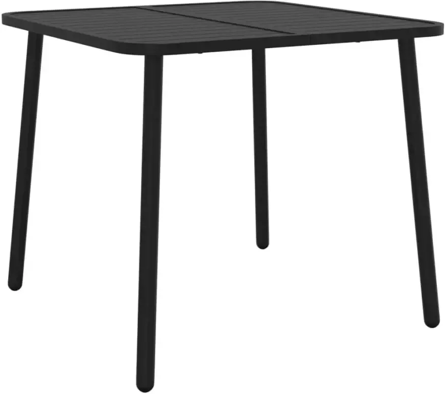 VIDAXL Tuintafel 80x80x71 cm staal antracietkleurig - Foto 2