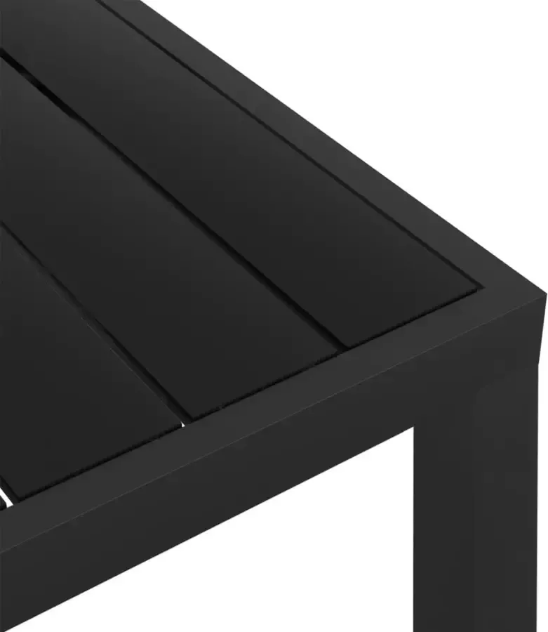 VIDAXL Tuintafel 80x80x74 cm aluminium en HKC zwart - Foto 2