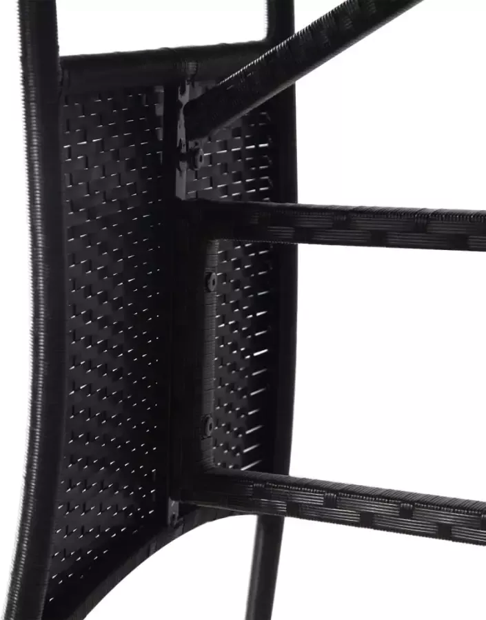 VIDAXL Tuintafel 80x80x74 cm poly rattan zwart - Foto 3