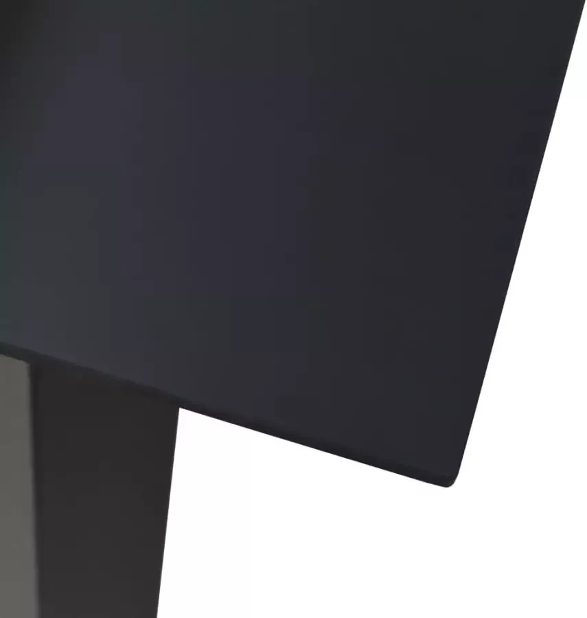 VIDAXL Tuintafel 80x80x74 cm staal en glas zwart