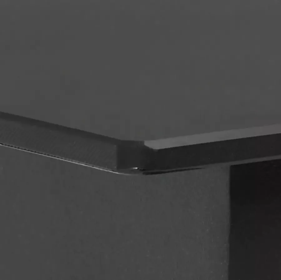 VIDAXL Tuintafel 80x80x74 cm staal en glas zwart - Foto 1