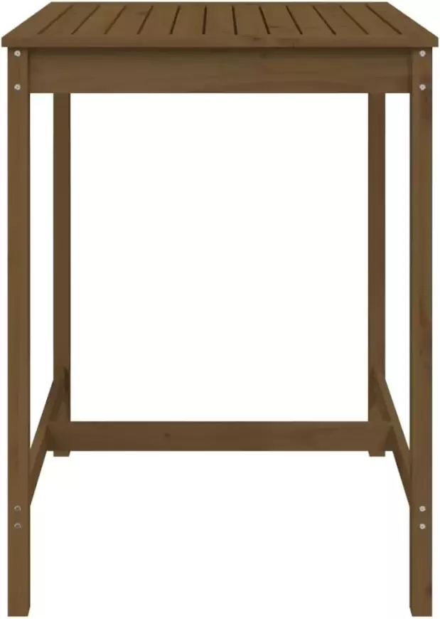 VIDAXL Tuintafel 82 5x82 5x110 cm massief grenenhout honingbruin - Foto 3