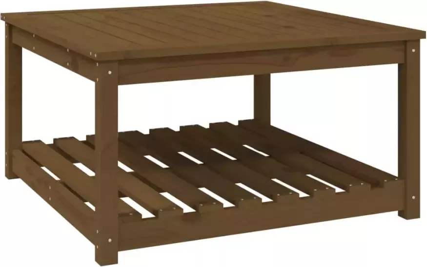 VIDAXL Tuintafel 82 5x82 5x45 cm massief grenenhout honingbruin - Foto 2