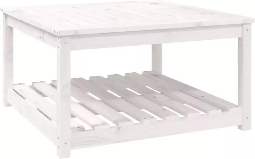 VIDAXL Tuintafel 82 5x82 5x45 cm massief grenenhout wit - Foto 3