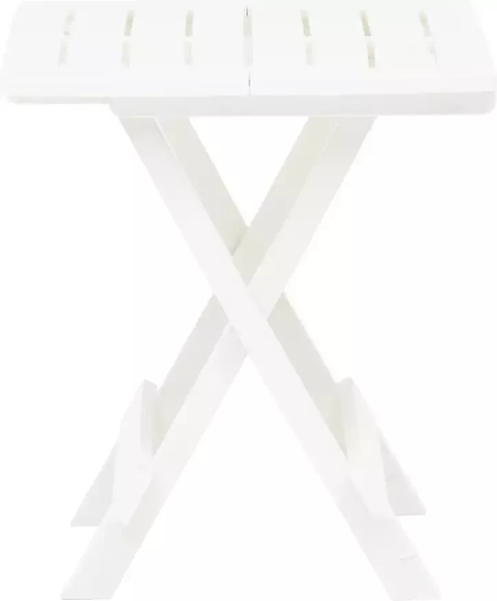 VIDAXL Tuintafel inklapbaar 45x43x50 cm kunststof wit