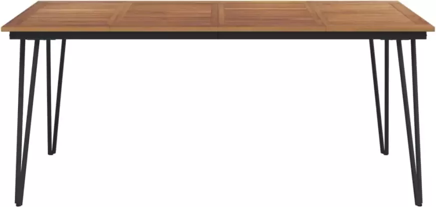 VIDAXL Tuintafel met haarspeldpoten 180x90x75 cm massief acaciahout - Foto 3
