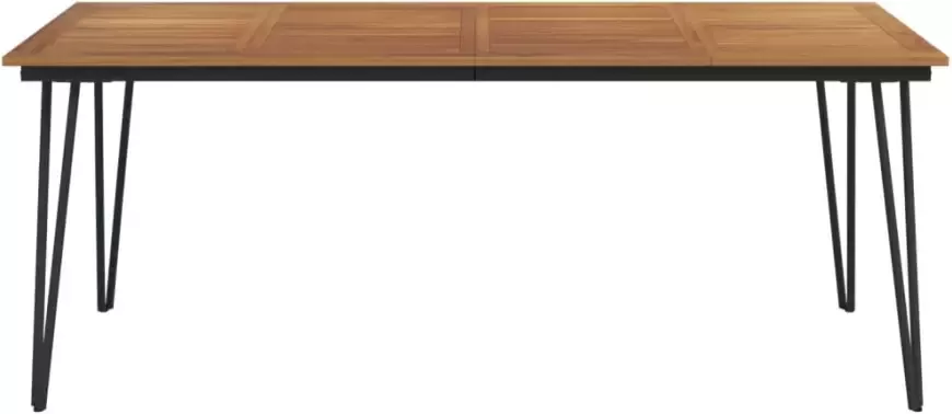 VIDAXL Tuintafel met haarspeldpoten 200x90x75 cm massief acaciahout - Foto 3