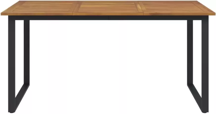 VIDAXL Tuintafel met U-vormige poten 160x80x75 cm massief acaciahout - Foto 3