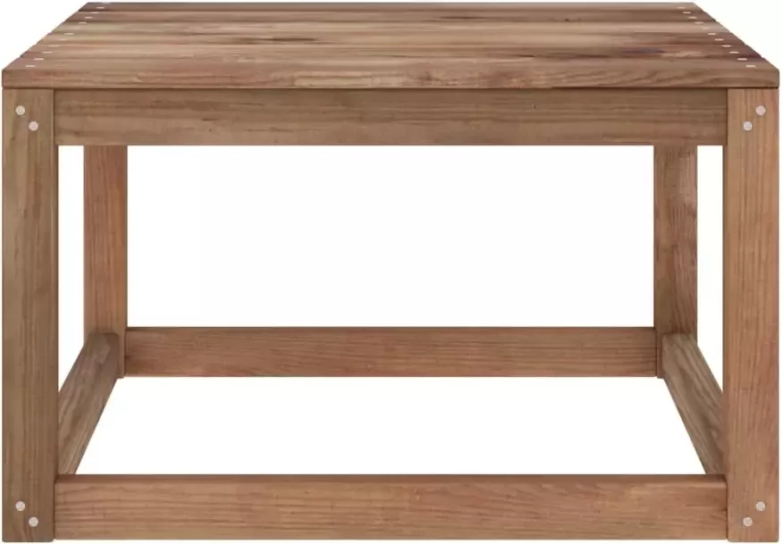VIDAXL Tuintafel pallet 60x60x36 5 cm geïmpregneerd grenenhout bruin - Foto 3