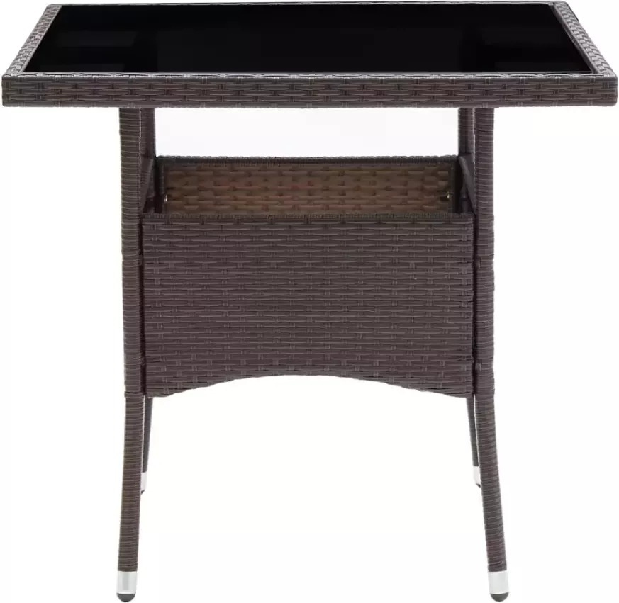 VidaXL Tuintafel poly rattan bruin - Foto 2