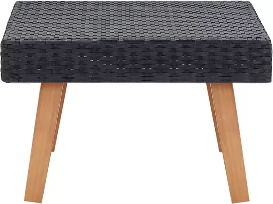 VidaXL Tuintafel poly rattan zwart - Foto 2