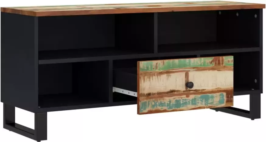 VidaXL -Tv-meubel-100x33x46-cm-massief-hout-gerecycled-en-bewerkt-hout - Foto 5