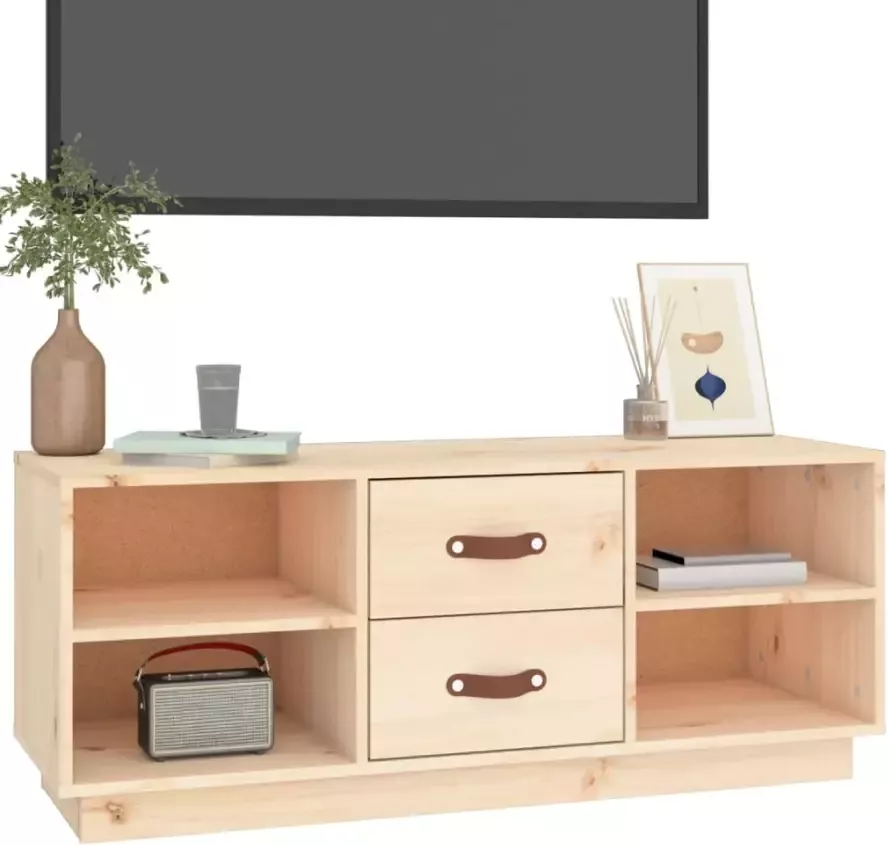 VidaXL -Tv-meubel-100x34x40-cm-massief-grenenhout - Foto 2