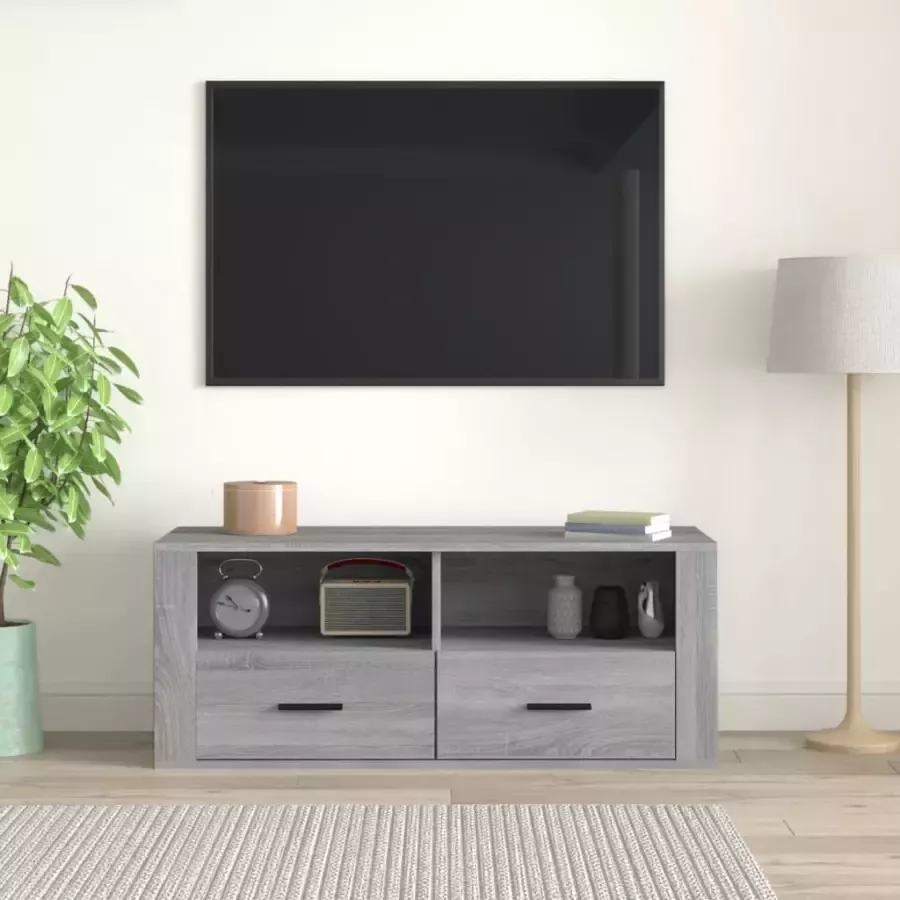 VidaXL -Tv-meubel-100x35x40-cm-bewerkt-hout-grijs-sonoma-eikenkleurig - Foto 5