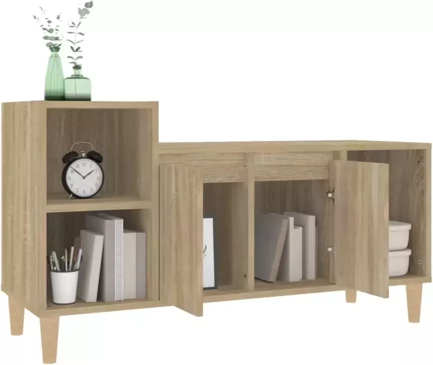 VidaXL -Tv-meubel-100x35x55-cm-bewerkt-hout-sonoma-eikenkleurig - Foto 4