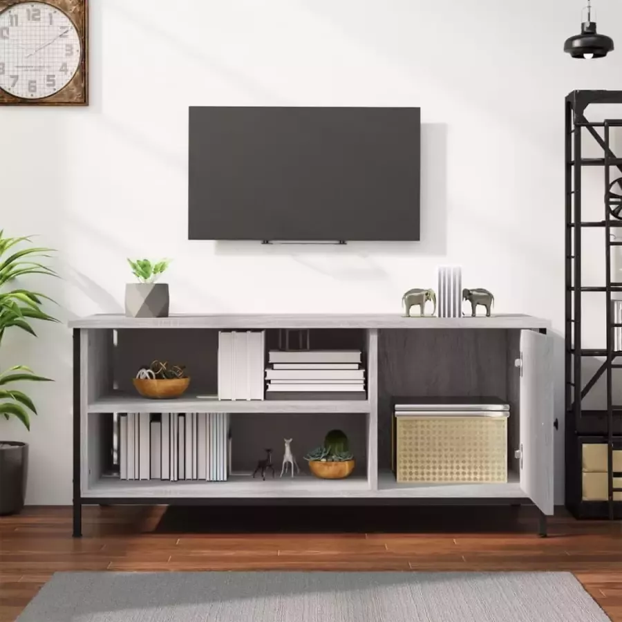 VidaXL -Tv-meubel-100x40x45-cm-bewerkt-hout-grijs-sonoma-eikenkleurig