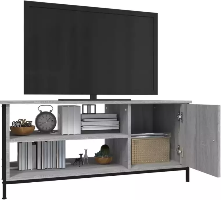VidaXL -Tv-meubel-100x40x45-cm-bewerkt-hout-grijs-sonoma-eikenkleurig - Foto 4