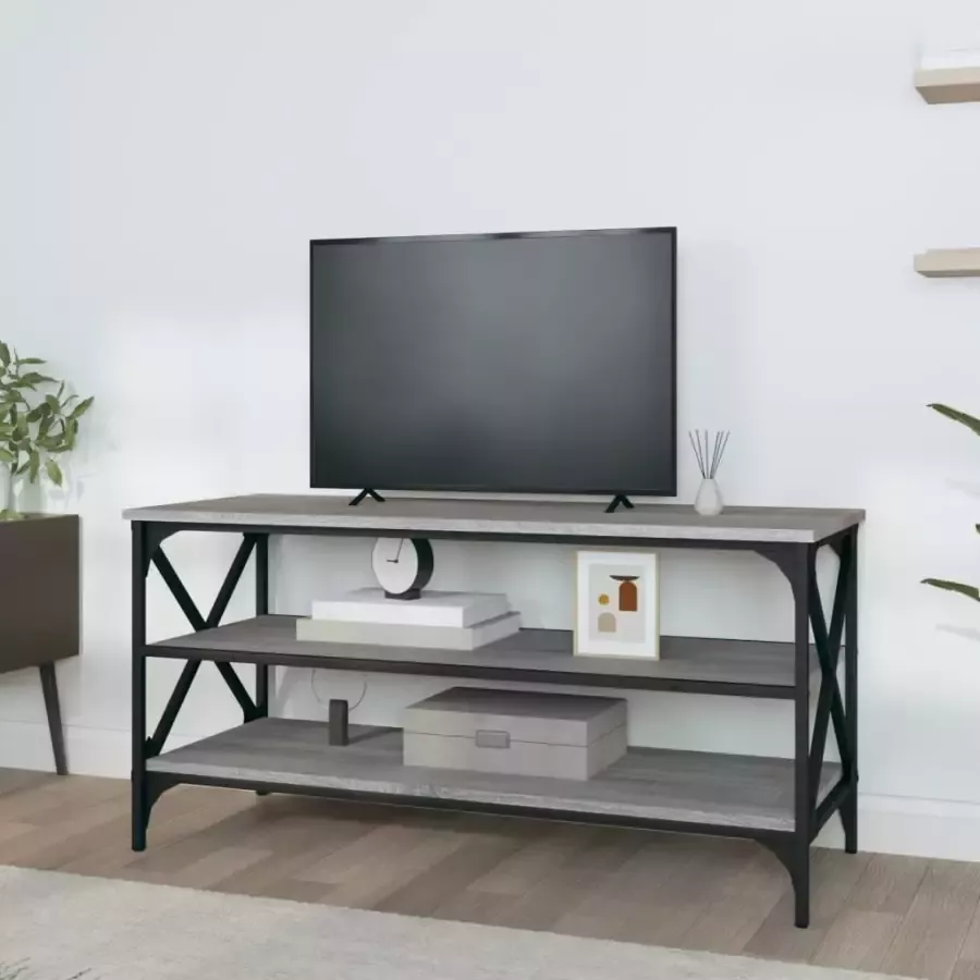 VidaXL -Tv-meubel-100x40x50-cm-bewerkt-hout-grijs-sonoma-eikenkleurig