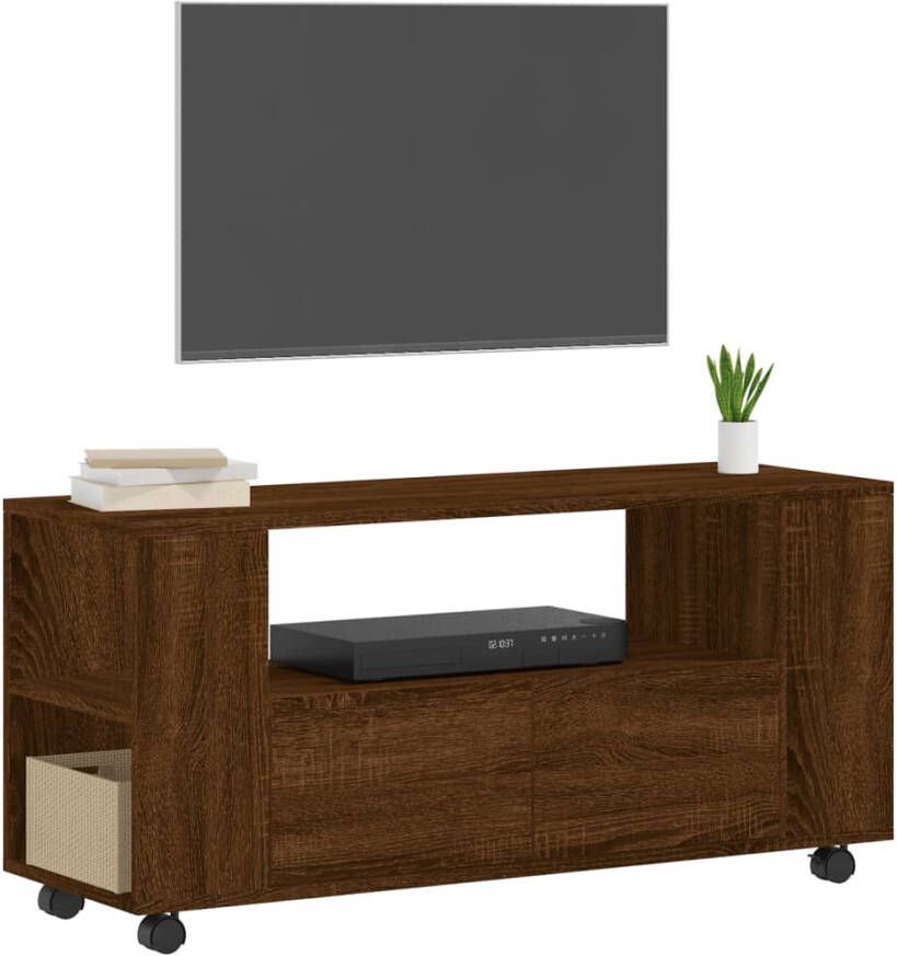 VidaXL -Tv-meubel-102x34 5x43-cm-bewerkt-hout-bruineikenkleurig - Foto 4