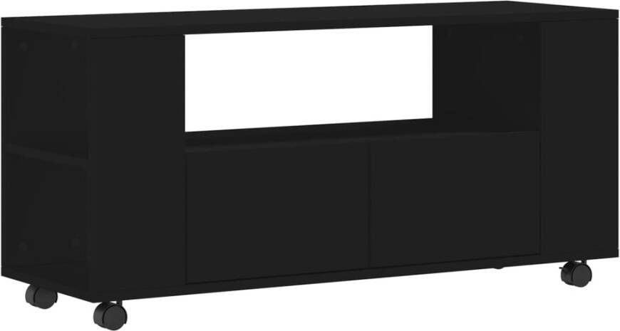 VidaXL -Tv-meubel-102x34 5x43-cm-bewerkt-hout-zwart - Foto 4