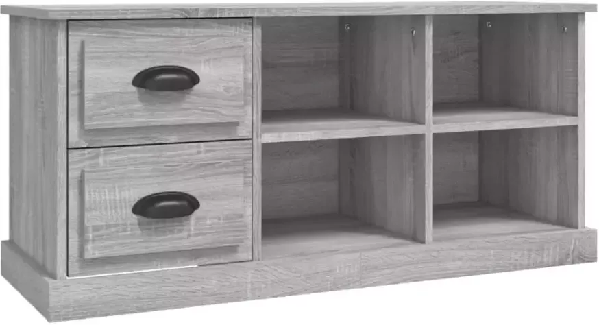 VidaXL -Tv-meubel-102x35 5x47 5-cm-bewerkt-hout-grijs-sonoma-eikenkleur - Foto 4