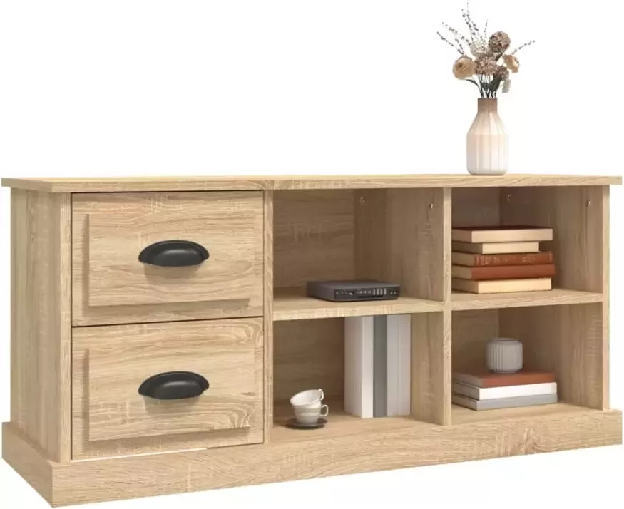 VidaXL -Tv-meubel-102x35 5x47 5-cm-bewerkt-hout-sonoma-eikenkleurig