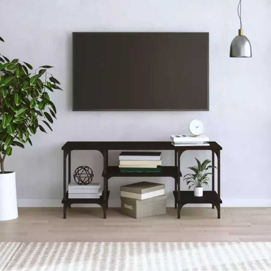 VidaXL -Tv-meubel-102x35x45 5-cm-bewerkt-hout-zwart