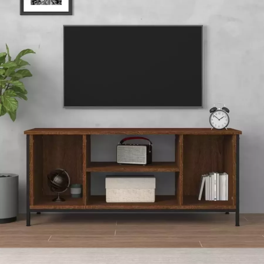 VidaXL -Tv-meubel-102x35x45-cm-bewerkt-hout-bruineikenkleurig - Foto 3