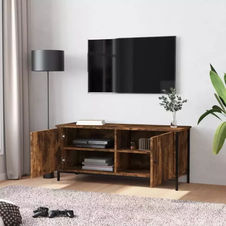 VidaXL -Tv-meubel-102x35x45-cm-bewerkt-hout-gerookt-eikenkleurig