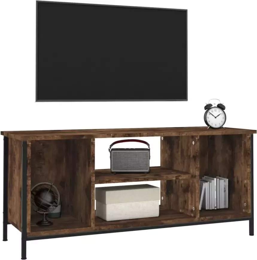 VidaXL -Tv-meubel-102x35x45-cm-bewerkt-hout-gerookt-eikenkleurig - Foto 2