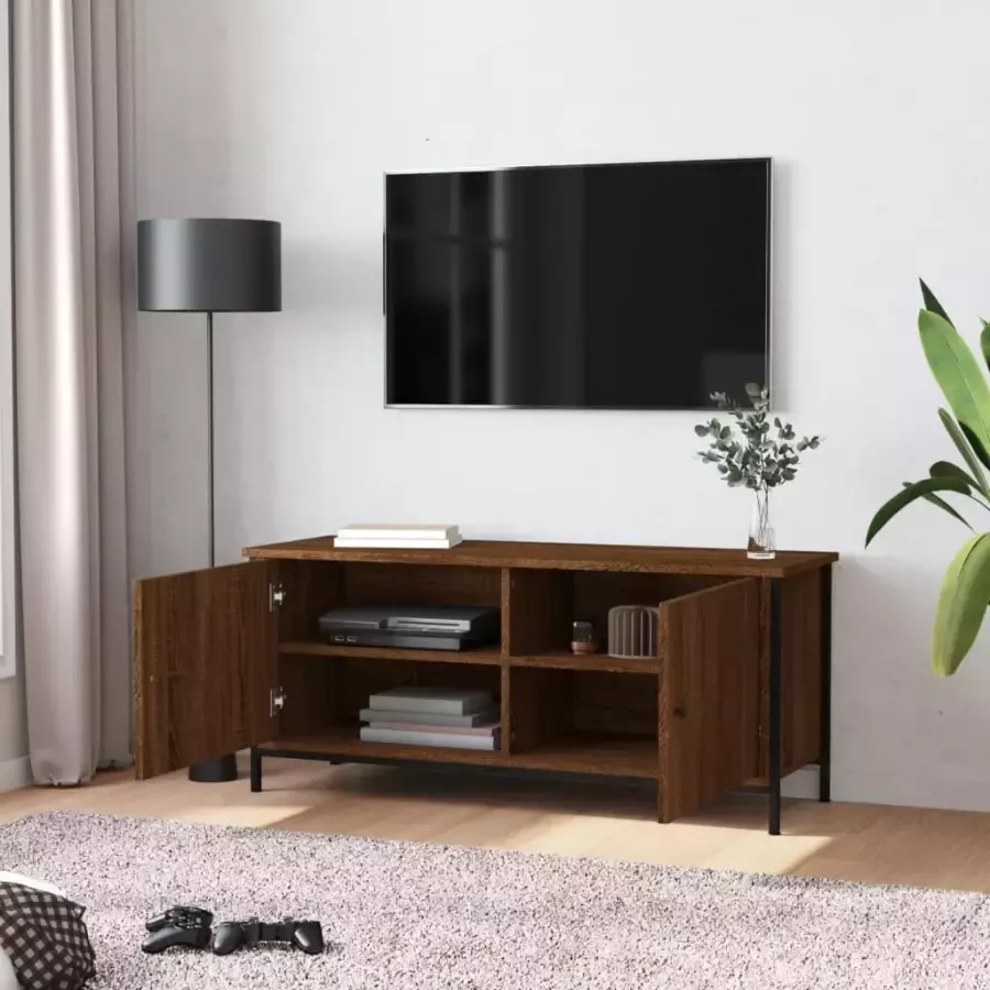 VidaXL -Tv-meubel-102x35x45-cm-bewerkt-hout-sonoma-eikenkleurig - Foto 1