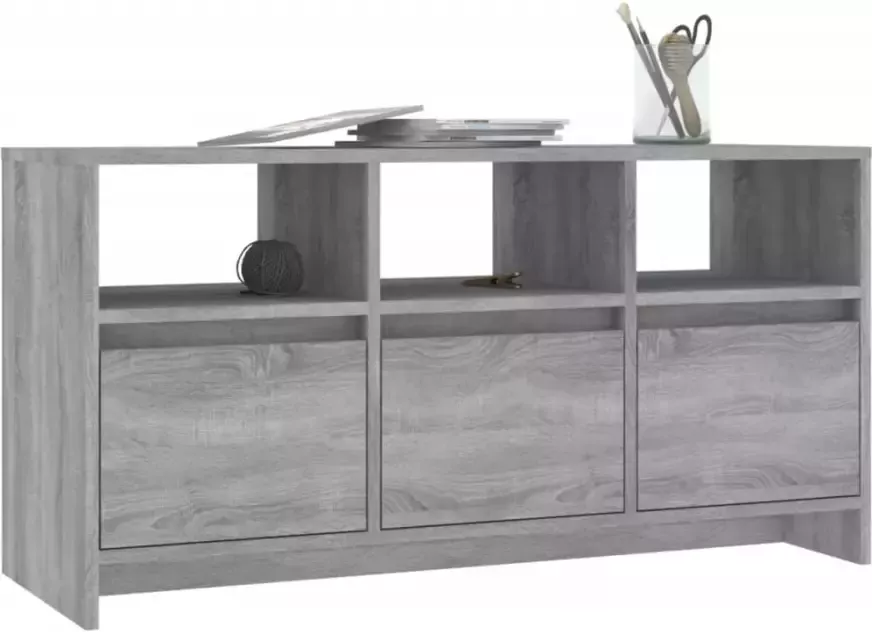 VidaXL -Tv-meubel-102x37 5x52 5-cm-bewerkt-hout-grijs-sonoma-eikenkleur - Foto 2