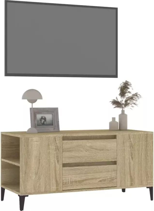 VidaXL -Tv-meubel-102x44 5x50-cm-bewerkt-hout-sonoma-eikenkleurig - Foto 5