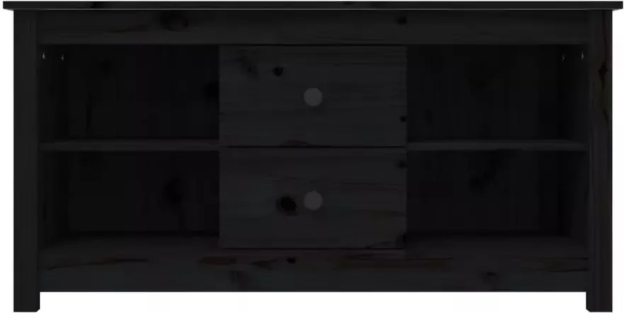 VidaXL -Tv-meubel-103x36 5x52-cm-massief-grenenhout-zwart - Foto 6