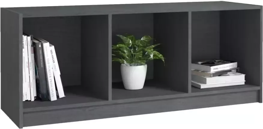 VidaXL -Tv-meubel-104x33x41-cm-massief-grenenhout-grijs - Foto 4