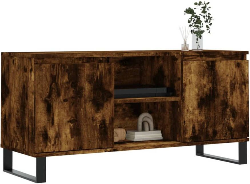 VidaXL -Tv-meubel-104x35x50-cm-bewerkt-hout-gerookt-eikenkleurig - Foto 3
