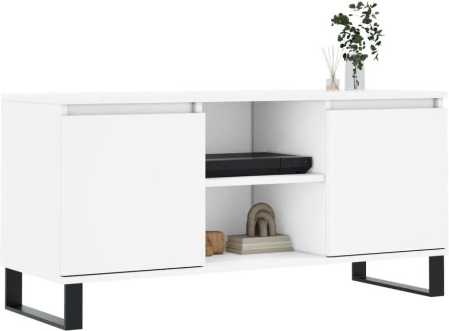 VidaXL -Tv-meubel-104x35x50-cm-bewerkt-hout-wit - Foto 6