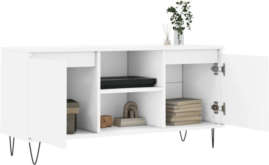 VidaXL -Tv-meubel-104x35x50-cm-bewerkt-hout-wit - Foto 5