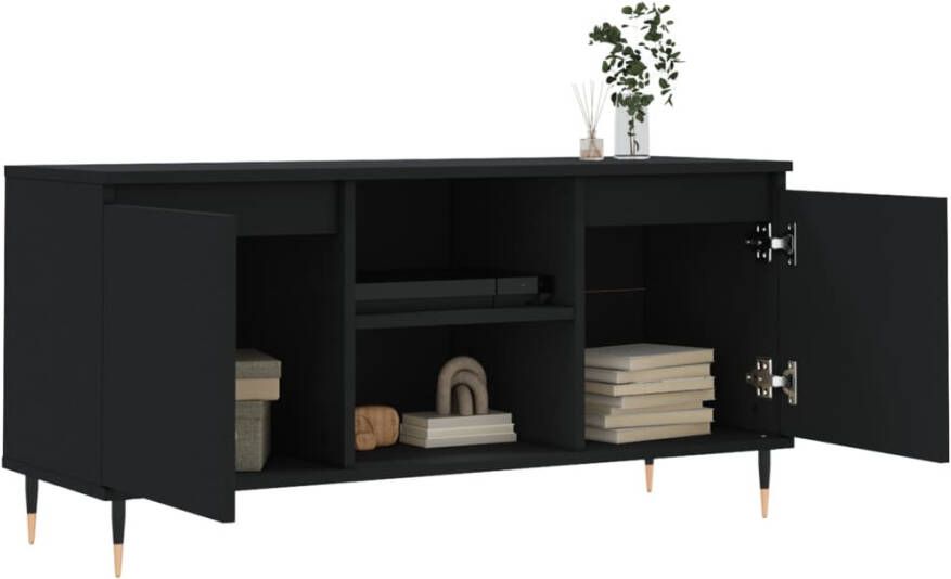 VidaXL -Tv-meubel-104x35x50-cm-bewerkt-hout-zwart - Foto 5