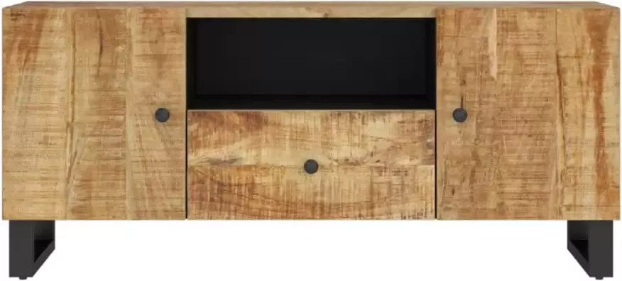 VidaXL -Tv-meubel-105x33 5x46-cm-massief-mangohout-en-bewerkt-hout - Foto 5