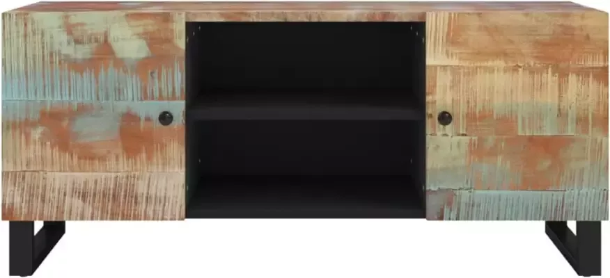 VidaXL -Tv-meubel-105x33x46-cm-massief-teruggewonnen-hout - Foto 4