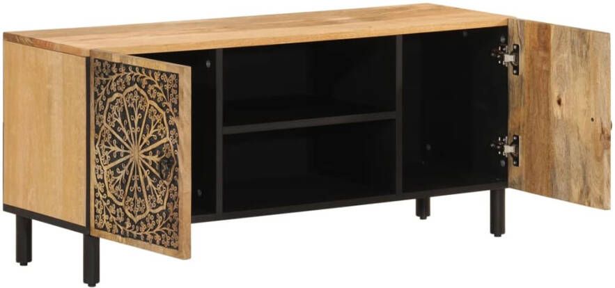 VidaXL -Tv-meubel-105x33x46cm-massief-mangohout - Foto 4