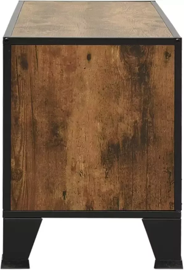 VidaXL -Tv-meubel-105x36x47-cm-metaal-en-MDF-rustiek-bruin - Foto 2