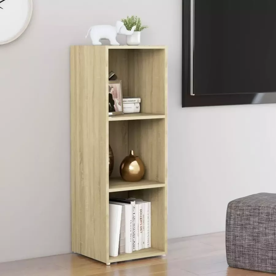 VidaXL -Tv-meubel-107x35x37-cm-bewerkt-hout-sonoma-eikenkleurig - Foto 1