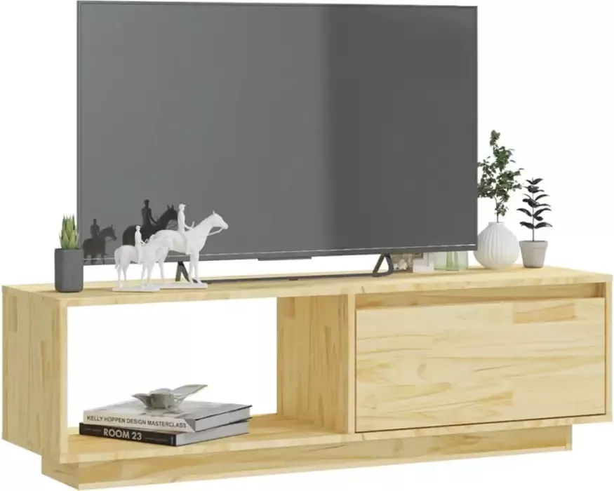 VidaXL -Tv-meubel-110x30x33 5-cm-massief-grenenhout