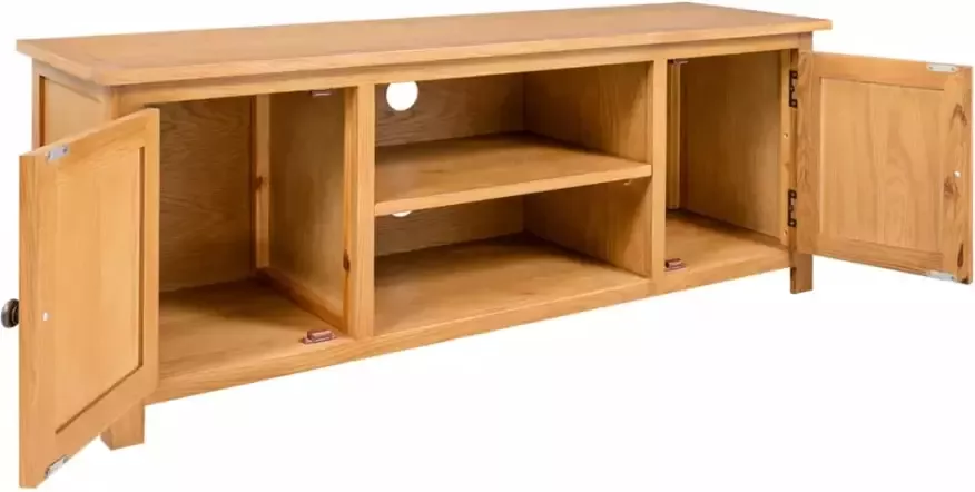 VidaXL -Tv-meubel-110x35x44-cm-massief-eikenhout - Foto 2